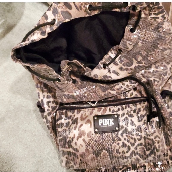 Victoria Secret PINK  sequined backpack - Picture 2 of 2